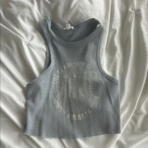 Garage Light blue/grey Ribbed Tank Top